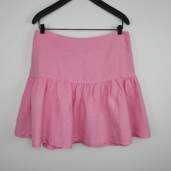 NWT Country Road Mini Skirt French Linen Size 12 - Picture 13 of 16